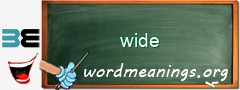 WordMeaning blackboard for wide